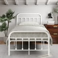 thumbnail image 2 of EvinTer Platform Metal Twin Bed Frame, Suitable for All Ages, White, 2 of 6