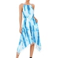 thumbnail image 2 of Women Tie Dye Sling Sleeveless Irregular Hem Midi Dress, 2 of 5