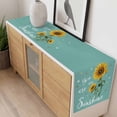 thumbnail image 4 of Turquoise Sunshine Sunflower Table Runner 72 Inches Long Farmhouse Dress Scarves, Pastoral Bees Farmhouse Floral Dining Tablerunner for Coffee Table/Kitchen Island/Party Décor, 13" x 72", 4 of 8