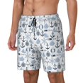 thumbnail image 2 of Balery Dock Rudder Mens Swim Trunks Swim Shorts for Men Quick Dry Inseam Beach Shorts with Compression Liner Pocket-Small, 2 of 9