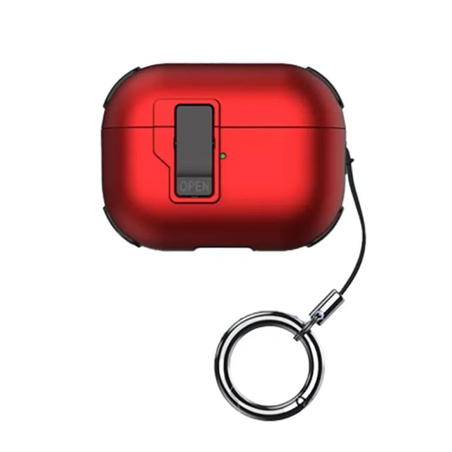GadgetCom Étui de Remplacement Compatible avec Apple AirPods Pro 1 2, Étui de Protection TPU PC à Ouverture Instantanée avec Verrou Sécurisé et Courroie