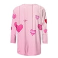 thumbnail image 5 of GA WEIHUA Saving,3/4 Sleeve Shirts for Women Cute Crewneck Heart Print Tops Women's Valentines Day Shirt Graphic Tee Plus Size Tunic Tops Soft Comfy Blouses(Pink,L), 5 of 5