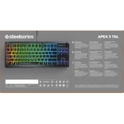 SteelSeries Apex 3 TKL RGB Gaming Keyboard - Tenkeyless - Water & Dust Resistant - PC and USB-A