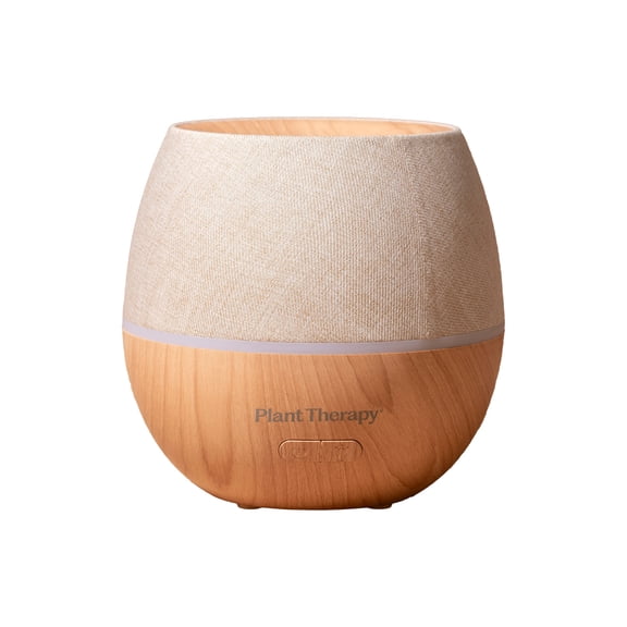 Plant Therapy Home Drift Linen Diffuser, Stylish Linen Cover Adds a Soft, Natural Touch to Any Space, Intermittent & Continuous Mist, Color-Changing Light Feature, 320 Square Feet Coverage