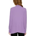 thumbnail image 4 of Made by Johnny Women's Drape Front Open Cardigan Long Sleeve Irregular Hem S-5XL Plus Size XXXXXL LILAC, 4 of 6