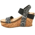 thumbnail image 3 of BEACH by Matisse Womens Point Break Snake Print Platform Wedge  Casual Shoe, 3 of 5