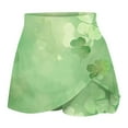 thumbnail image 3 of Tnhcen Women's Saint Patrick's Day Tennis Skirt High Waist 4 Way Stretch Built - in Shorts Running Skirt Yoga Skirt Moisture Wicking Athletic Skirt for Sports Workout Green Shamrock Print, 3 of 5