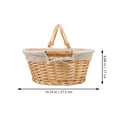 thumbnail image 3 of Supvox Light Brown Natural Woven Handheld Basket for Garden Gathering and Home Flower Arrangement, 3 of 5