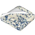 thumbnail image 2 of Salouo Vintage Blue Floral Print Bed Blankets,Flannel Blanket Comfortable Air Conditioning Blanket Lightweight Blanket for Sofa Bed Travel & Couch -60"x50", 2 of 8