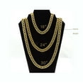thumbnail image 4 of Gold Cuban Link Chain Necklace Iced Out Hip Hop Men Women Ginger Lyne Collection, 4 of 8