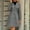 Dark Gray, variant on Women's A-Line Trench Coat with Notch Lapel,Mid-Length Warm Single Breasted Slim-Fit Overcoat Casual Outerwear for Fall and Winter