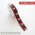 thumbnail image 4 of 2 Roll Christmas Ribbon, 2cm, 25 Yard, Red and Green Merry Wrapping Ribbon for Craft Wreath Decor Bow Flower Bouquet, 4 of 7