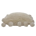 thumbnail image 5 of Ox Bay Quade 20" x 20" Natural Solid Jute Pom Pom Bordered Adult Decorative Throw Pillow, 5 of 11