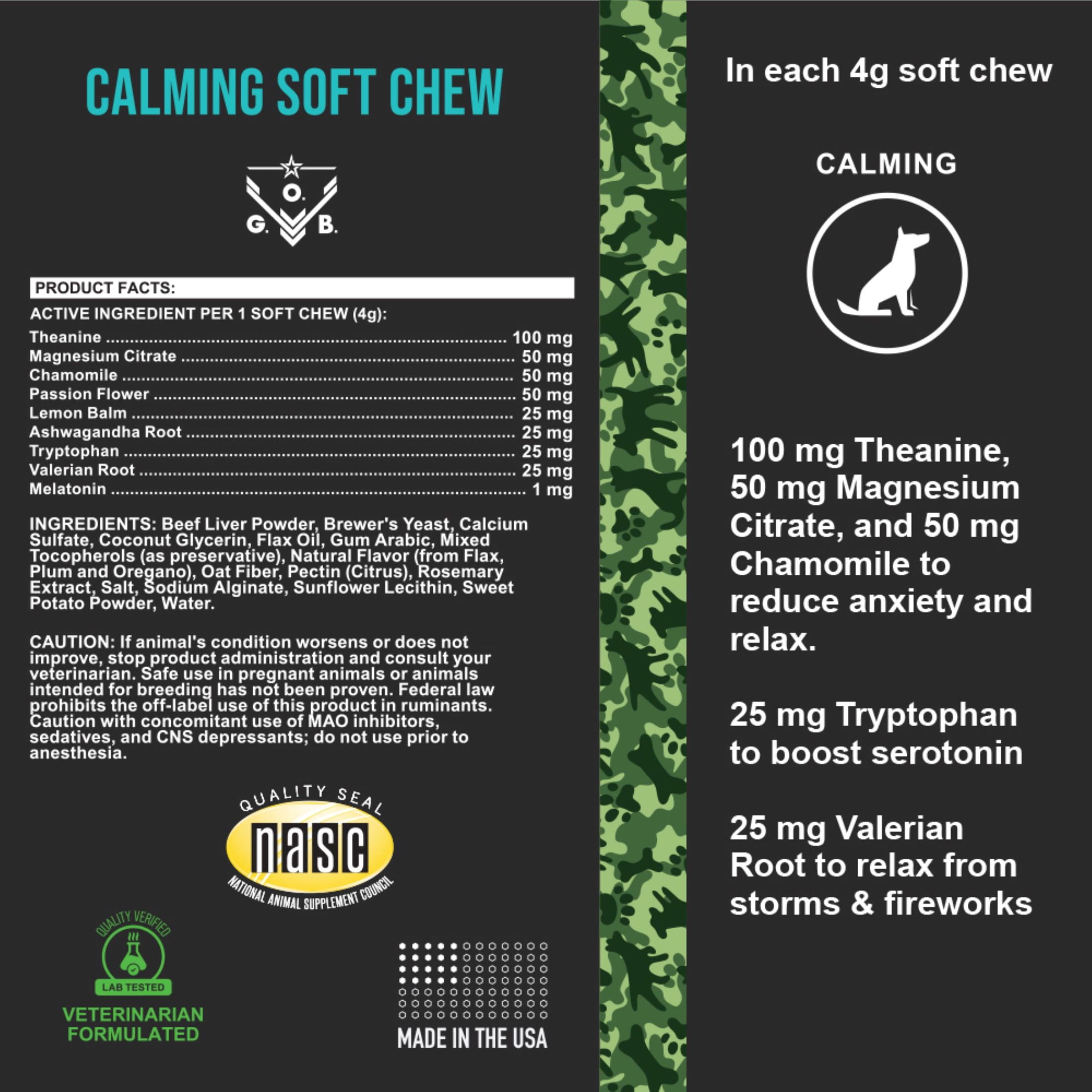 (6 pack) Operation Good Boy: Calming & Stress Support Supplements, Beef Liver Flavor Soft Chews, 60 Count