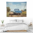 thumbnail image 3 of ONETECH  Antique Car Tapestry Old Truck Car Decor Tapestry Wall Hanging For Bedroom Living Room Dorm Home Decor Blue, 3 of 7