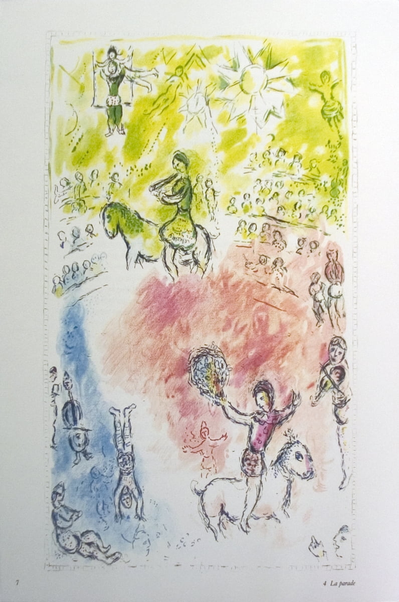 Marc Chagall-La Parade-1981 Poster - Walmart.com
