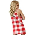 thumbnail image 5 of AUNVITO Girls Backless Sleeveless Strappy Plaid Dress with Pockets, 5 of 5