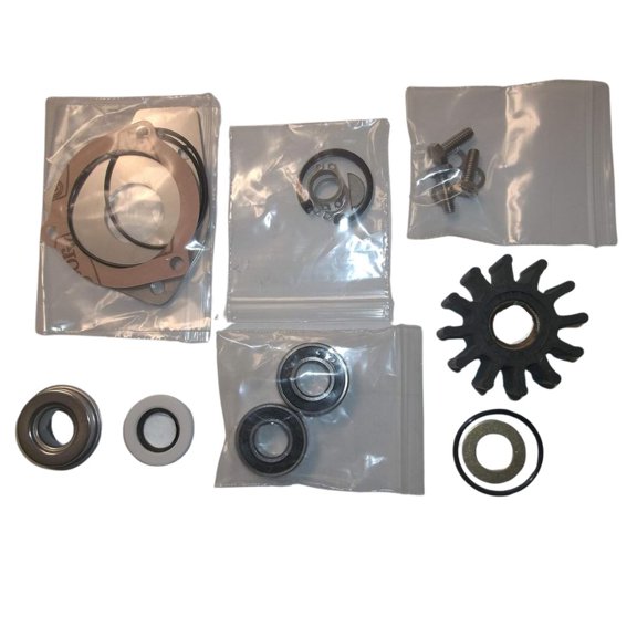 Rebuild Kit for Sherwood Raw Sea Water Cooling Pumps with Bearings and Seals, Fits G15, G21, G30-2B, G30-2, G9901, G9903, G55-2, J70, RA057007 and K75B by FASWORX