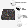 thumbnail image 3 of Sikiie Musical Notes Print Men's Boxer Briefs, Elastic Waistband Boxer Briefs Leggings-X-Large, 3 of 5