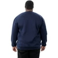thumbnail image 4 of JC DISTRO USA-made Men's Big Size Mid-Weight Fleece Crewneck Sweatshirt Navy Big4XL, 4 of 4