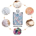 thumbnail image 6 of Yayeee 4 Pack Qtip Holder Bathroom Cotton Swab Canister with Lid Clear Dispenser Set, Beige Art Pattern, 6 of 6