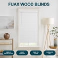 thumbnail image 3 of Softlight Faux Wood Blind with Valance - 72"W x 84"H, White, Cordless 40" Slat, 3 of 8