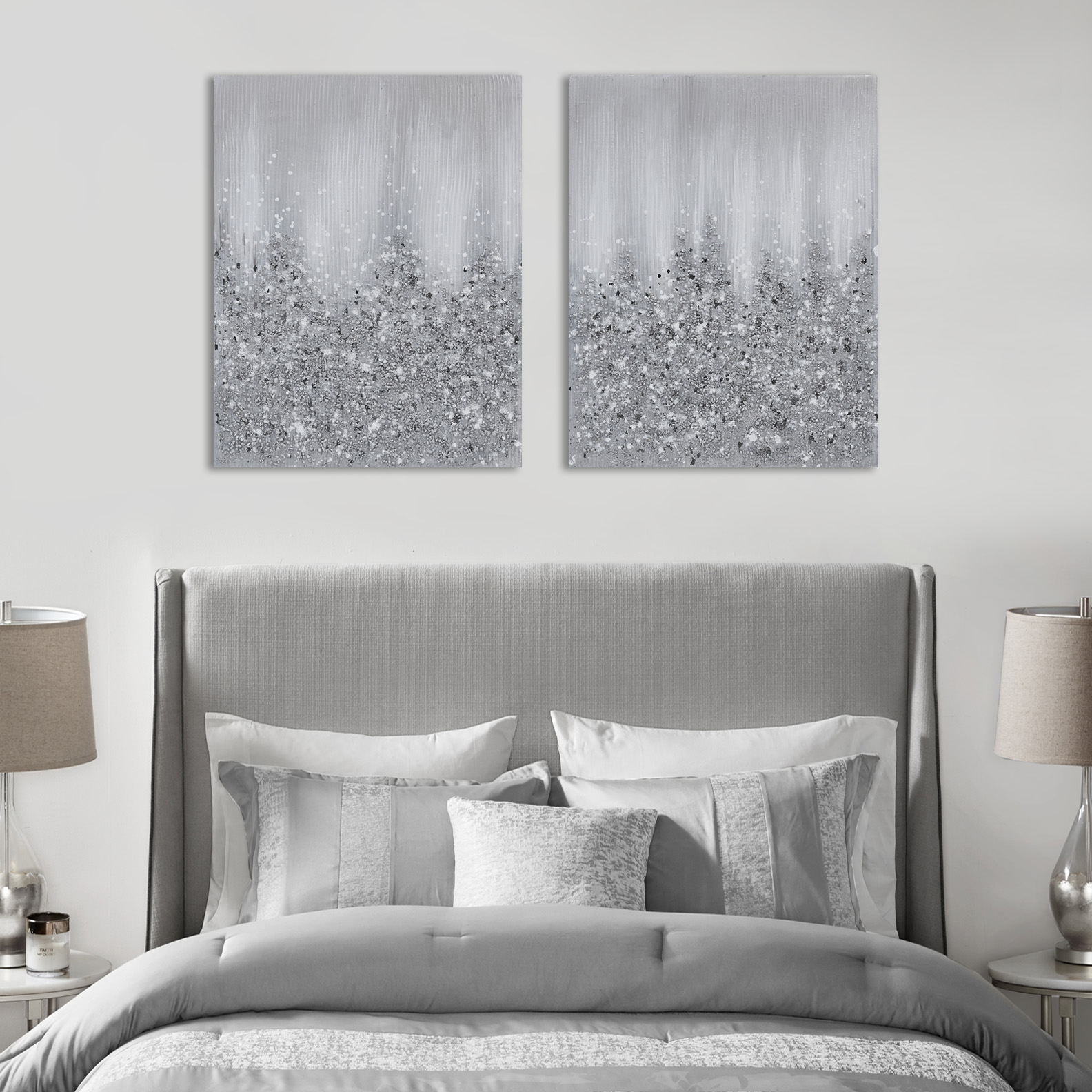 MAYEERTY 2-Piece Canvas Wall Art Set - Heavily Embellished
