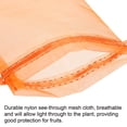 thumbnail image 5 of Uxcell Fruit Protection Bags 9x6" Nylon Fruit Netting Cover Bags with Drawstring for Garden Fruits Orange 100Pack, 5 of 6