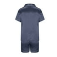 thumbnail image 5 of BONIXOOM Family Christmas Pajamas Matching Sets Womens Pajamas Sleepwear None Long Sleeve Solid Sleepwear Sets Blue XXXL, 5 of 6