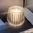 thumbnail image 5 of Clear Glass Candle Holder with Pinecone Texture for Romantic Ambiance, Tea Light Cup, Home Decor and Dinner Table Centerpiece, 5 of 6