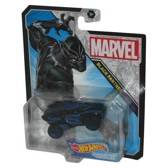 Marvel Comic Hot Wheels (2017) Black Panther Character Cars Toy Car - (Cracked Plastic)
