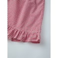 thumbnail image 6 of Mom and Daughter Matching Outfits Plaid Ruffle Sleeve Tops and Shorts Set, 6 of 8