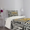 thumbnail image 5 of Ambesonne Flower Quilted Bedspread Set 2 Pcs, Exotic Petals Butterfly, Twin Size, Black White Pale Coffee, 5 of 6