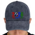 thumbnail image 3 of YiFudd Cartoon Adjustable Washed Cotton Cup26 Soccer Fan USA CAN MEX Design Baseball Cap,Unisex Black, 3 of 5