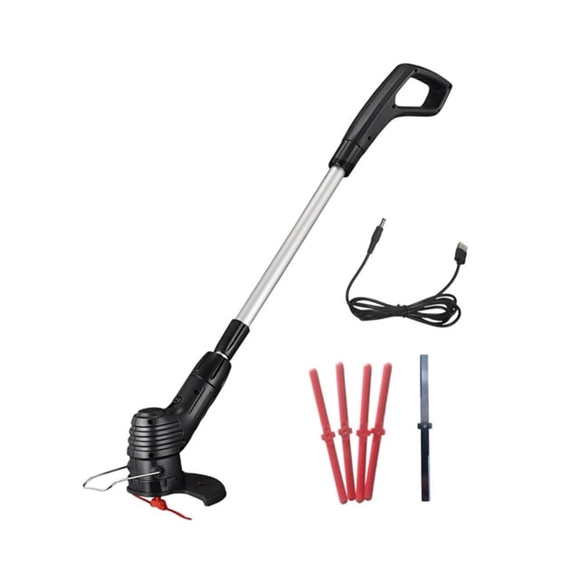 Electric Cordless Grass Trimmer Length Adjustable Weed Strimmer Cutter Portable Wireless Lawn Mower USB Charging For Garden/Lawn ,Easy to Use