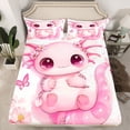 thumbnail image 2 of Erosebridal Girls Axolotl Twin Sheet Sets, Ultra Soft 3-Piece, 2 of 6