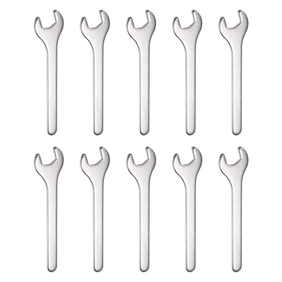 Uxcell 10pcs Small Wrench Open End Thin Wrench 13x108x3mm Metric U-Shaped Spanner
