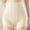 Beige, variant on Women‘s High Waisted Shapewear Briefs Tummy Control Boyshorts Seamless Nylon Spandex Lace Trim Panties Beige M to XXXL,Size M