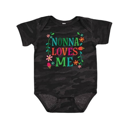 

Inktastic Nonna Loves Me Granddaughter Gift Baby Girl Bodysuit