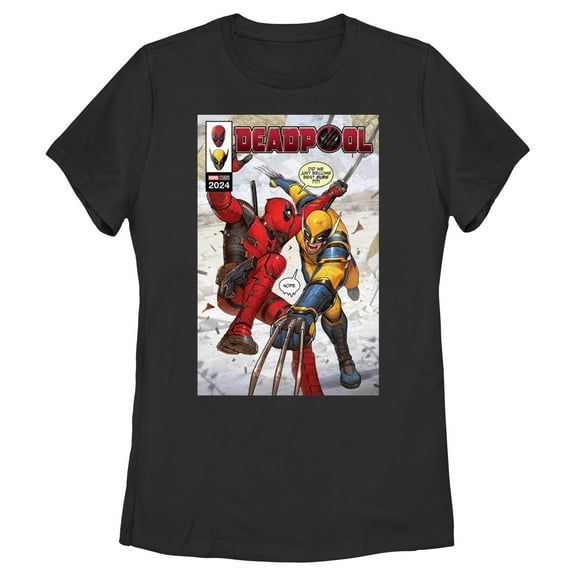 Women's Marvel: Deadpool & Wolverine Did We Just Become Best Bubs Poster Graphic T-Shirt