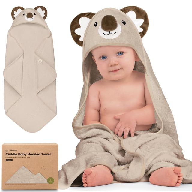 Toalla para Bebé KeaBabies con Capucha 89x89 cm Suave de Bambú