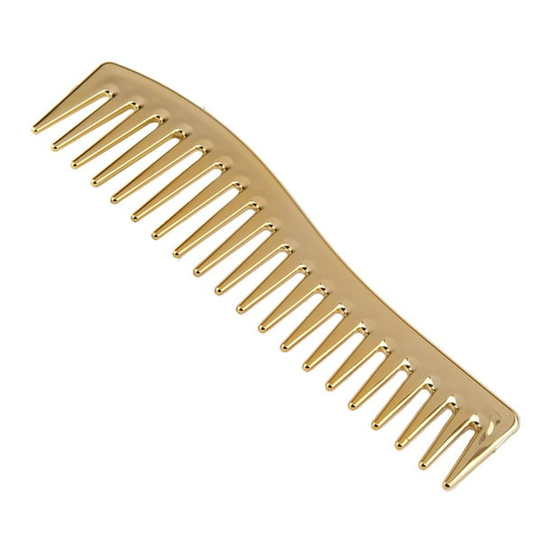 Peine antiestático de dientes anchos para desenredar el cabello, puede arreglar el peinado dorado jinwen peine para desenredar dientes anchos