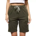 thumbnail image 1 of Bermudas Casuales Para Mujer Con Cordón Elástico Ajustable, 1 of 4