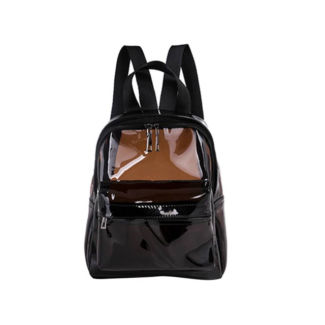 Guardurnaity transparente para mujeres y niñas, transparente para estudiantes, bolso de hombro, bolso de hombro de PVC, bolso de hombro de Mochilas negro Guardurnaity BB7324-03