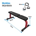 thumbnail image 2 of Banco Recto con liga de resistencia Tayga color Rojo, 2 of 6