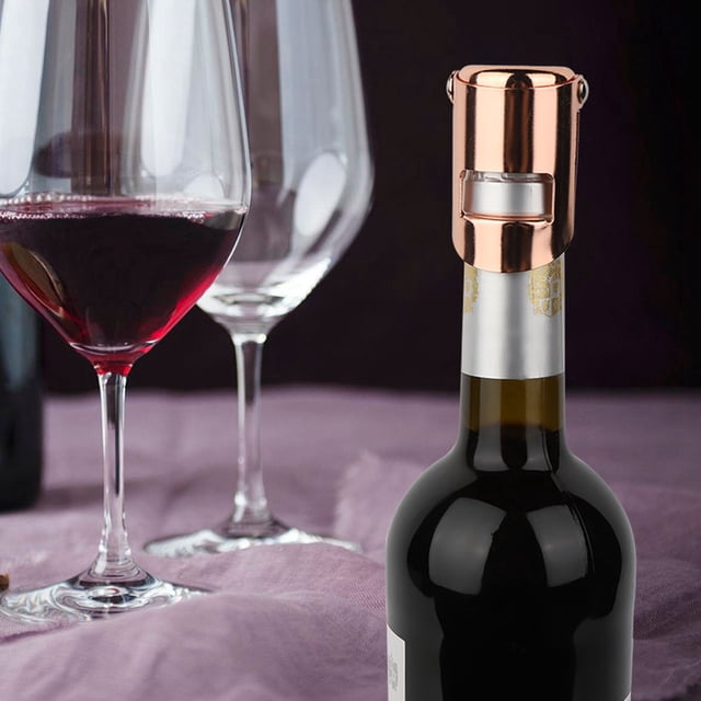 Tapones para botellas de vino - Botella de acero inoxidable reutilizable Tapón para sellador de conservantes de vino