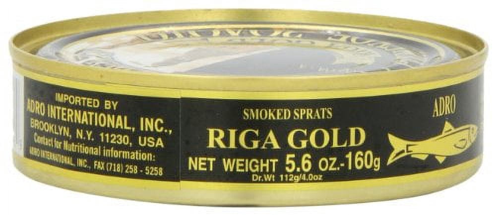 Adro Riga Smoked Sprats, 5.6-Ounce (Pack of 12)