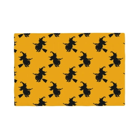 

Placemats Set of 4 / 6 halloween witch Patterns Placemats for Dining Table Indoor/Outdoors Heat Resistant Washable Placemats 18 x 12