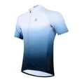 thumbnail image 1 of Camiseta de ciclismo WEST BIKING con diseño degradado azul y blanco, ideal para montaña y carretera, talla XXL. Material transpirable y de secado rápido, perfecto para deportes al aire libre., 1 of 6