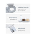 thumbnail image 2 of Dispensador De Agua Para Gatos Dispensador de agua 3 en 1 para gatos, comedero para perros elevado inclinado de 15 grados (gris) Tmvgtek Libre de BPA, 2 of 9